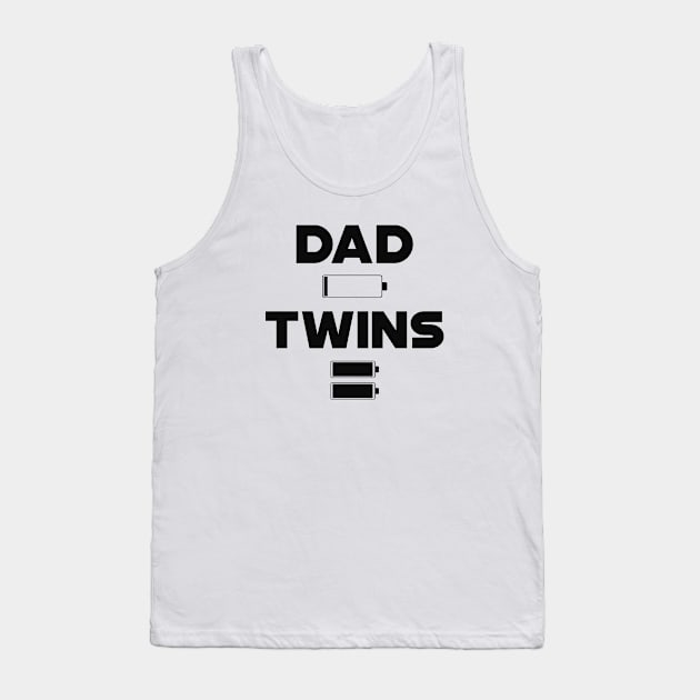Twins Dad - Dad Low Battery , Twins Full Battery Tank Top by KC Happy Shop